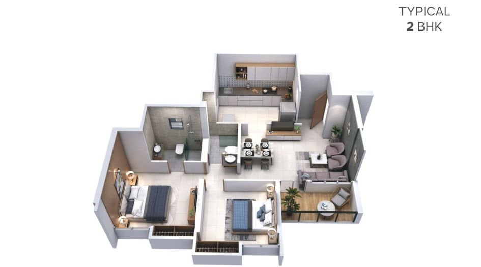 Gini-Vivante-Floor-Plan-2 BHK